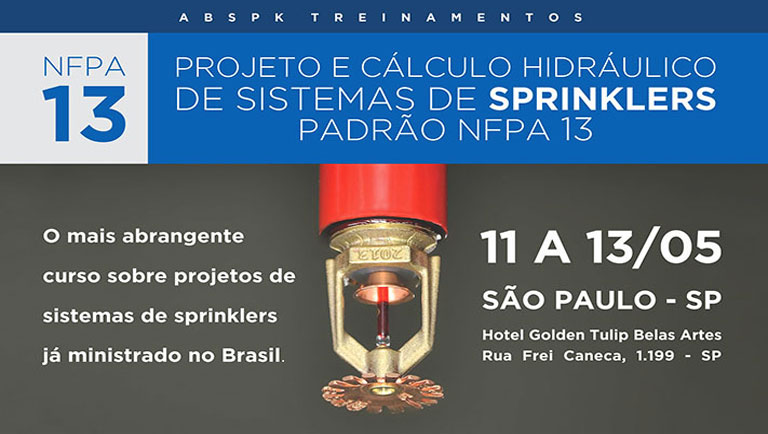 Projeto e Cálculo Hidráulico de Sistemas de Sprinklers Padrão NFPA 13