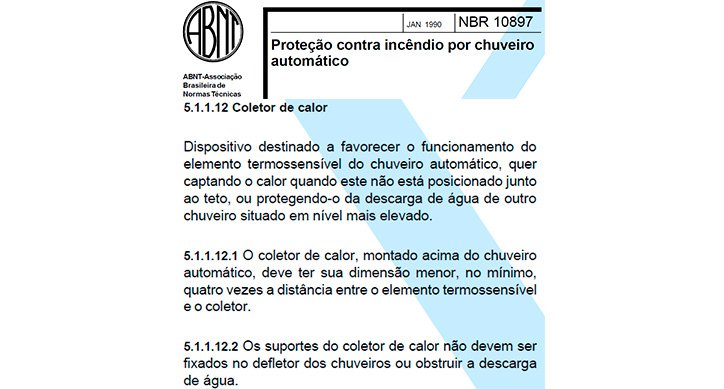 Norma ABNT NBR 10897:1990, sobre o coletor de calor